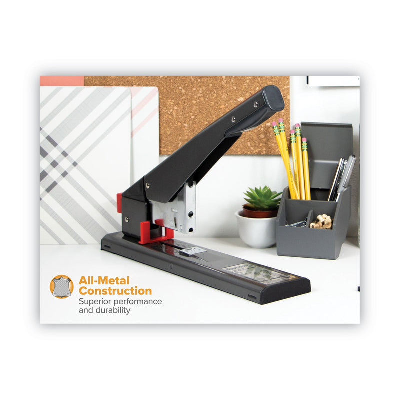Bostitch Antimicrobial 215-Sheet Extra Heavy-Duty Stapler, 215-Sheet Capacity, Black