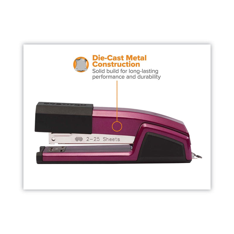 Bostitch Epic Stapler, 25-Sheet Capacity, Magenta