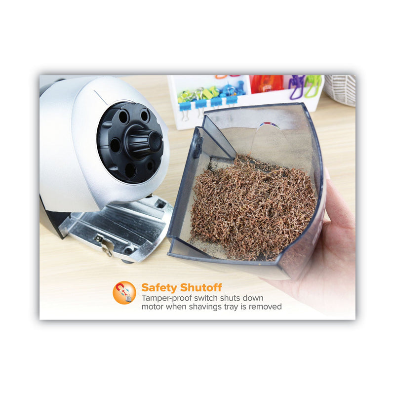 Bostitch Super Pro 6 Commercial Electric Pencil Sharpener, AC-Powered, 6.13 x 10.69 x 9, Gray/Black