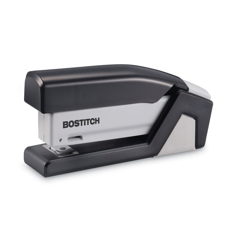 Bostitch EcoStapler Spring-Powered Compact Stapler, 20-Sheet Capacity, Black/Gray