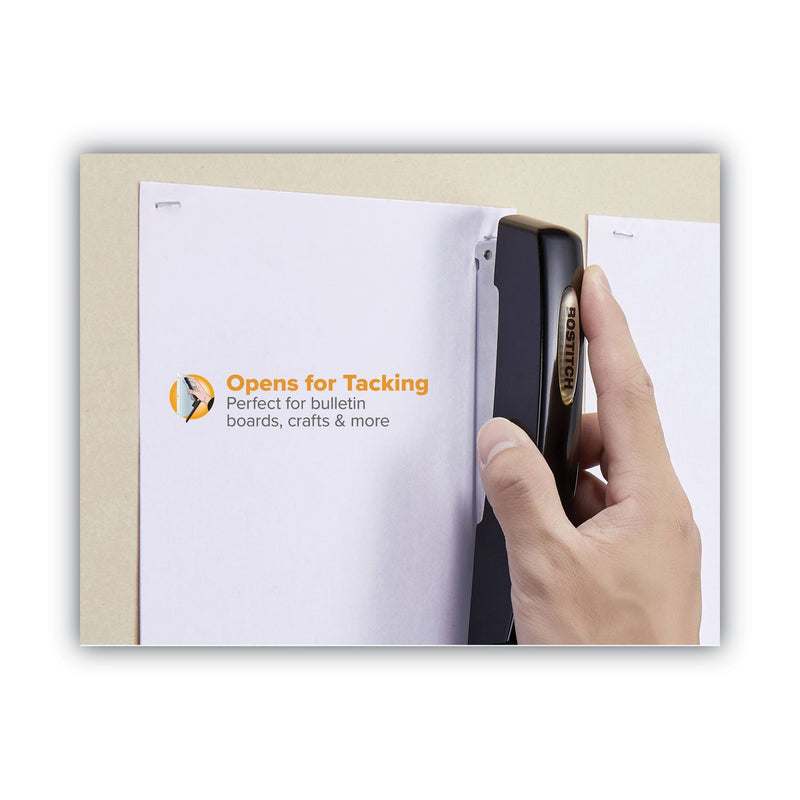 Bostitch Professional Antimicrobial Executive Stapler, 20-Sheet Capacity, Black