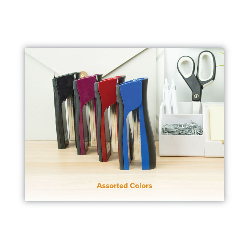 Bostitch Dynamo Stapler, 20-Sheet Capacity, Wine Metallic