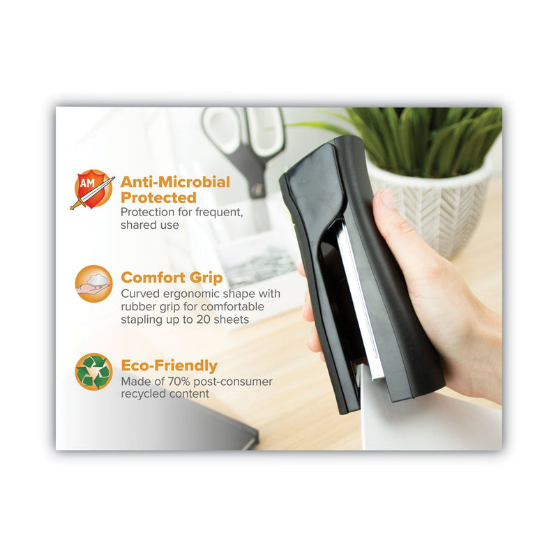 Bostitch Dynamo Stapler, 20-Sheet Capacity, Black