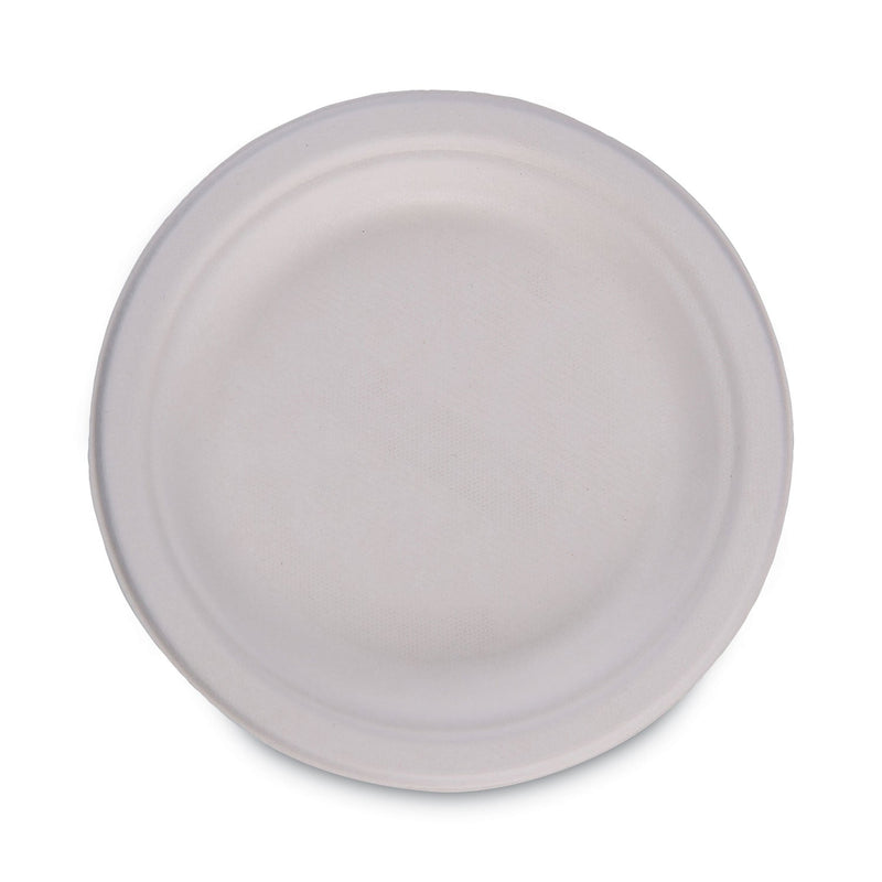 Boardwalk Bagasse Dinnerware, Plate, 6" dia, White, 1,000/Carton