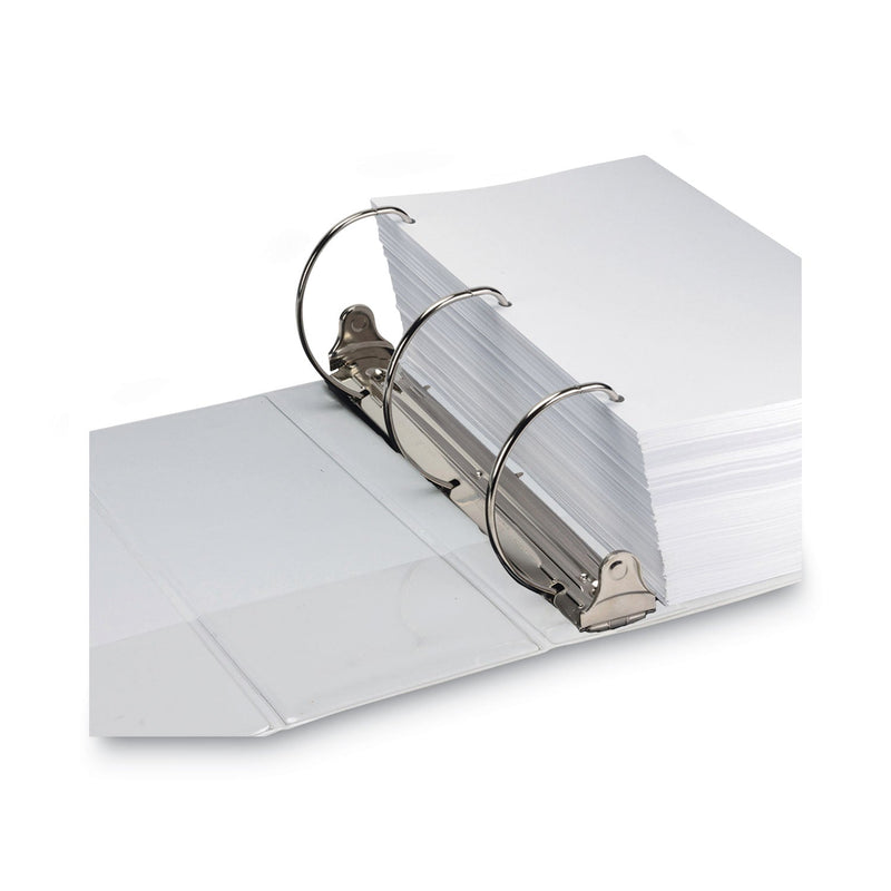 Samsill Nonstick D-Ring View Binder, 3 Rings, 6" Capacity, 11 x 8.5, White