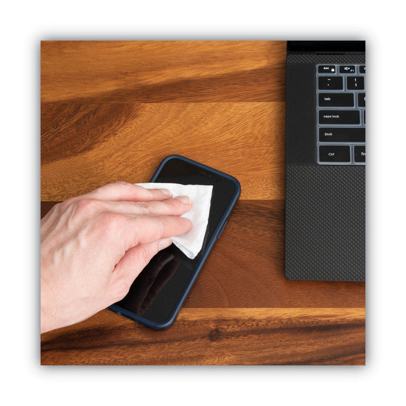 Read Right PhoneKleen Wet Wipes, Cloth, 5 x 5, 50/Tub