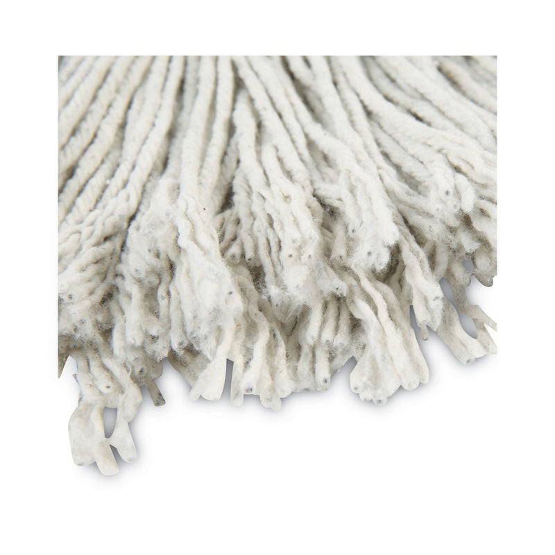 Boardwalk Cut-End Wet Mop Head, Cotton, No. 24, White 12/Carton