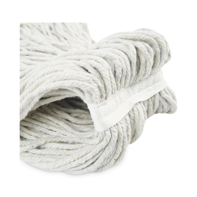 Boardwalk Cut-End Wet Mop Head, Cotton, No. 24, White 12/Carton