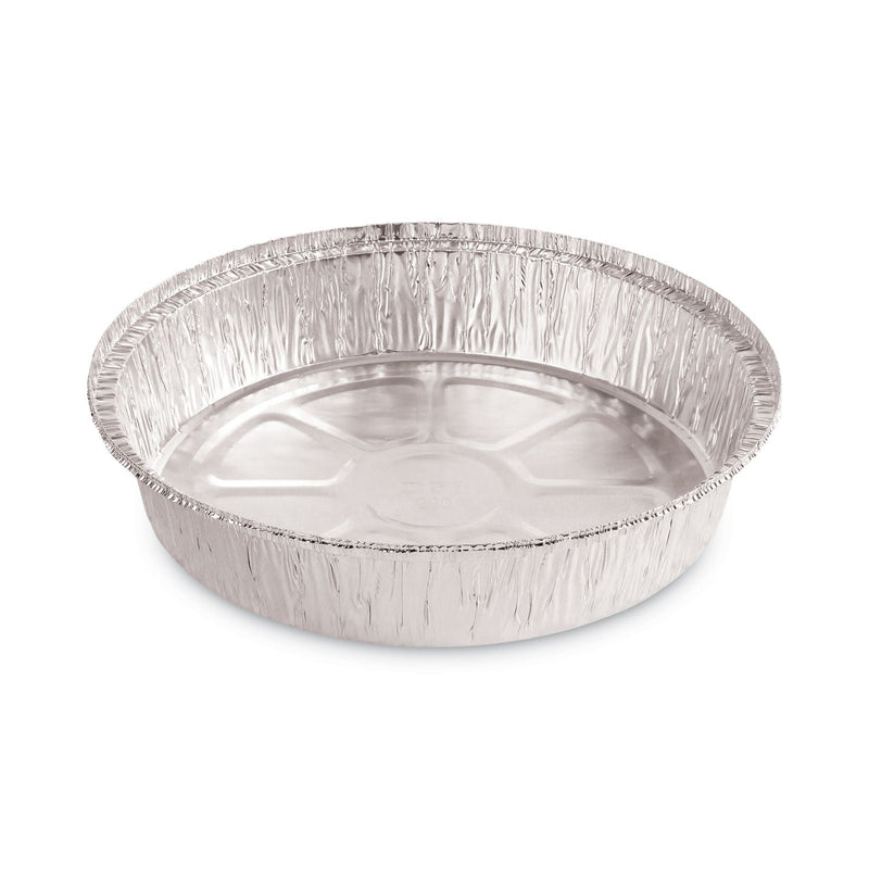 Boardwalk Round Aluminum To-Go Containers, 48 oz, 9" Diameter x 1.66"h, Silver, 500/Carton