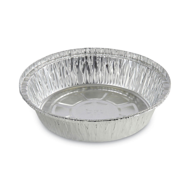 Boardwalk Round Aluminum To-Go Containers, 24 oz, 7" Diameter x 1.47"h, Silver, 500/Carton