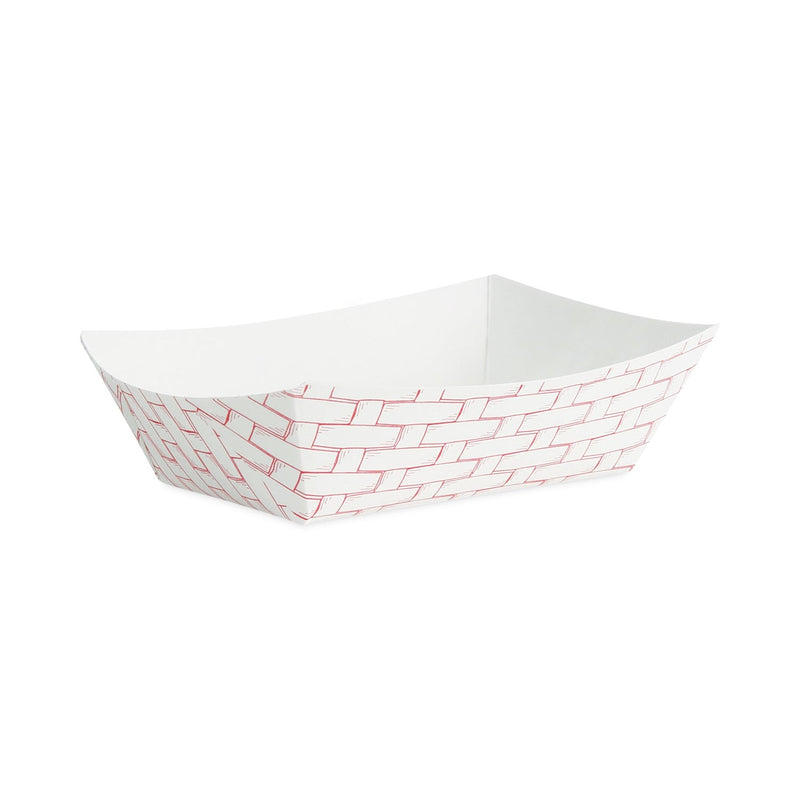 Boardwalk Paper Food Baskets, 0.5 lb Capacity, Red/White, 1,000/Carton