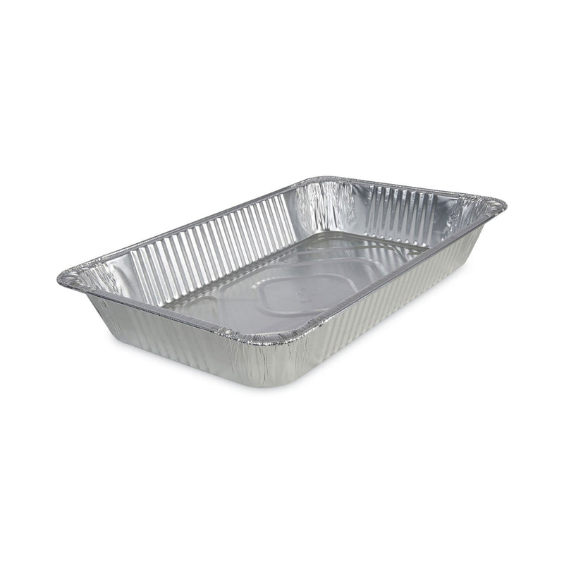 Boardwalk Aluminum Steam Table Pans, Full-Size Deep, 3.19" Deep, 12.81 x 20.75, 50/Carton