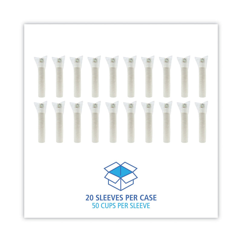 Boardwalk Deerfield Printed Paper Hot Cups, 12 oz, 50 Cups/Sleeve, 20 Sleeves/Carton