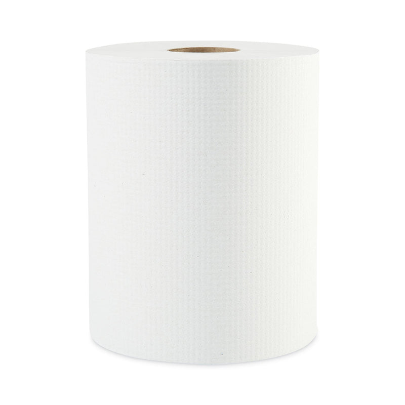 Boardwalk Hardwound Paper Towels, 1-Ply, 8" x 600 ft, White, 2" Core, 12 Rolls/Carton