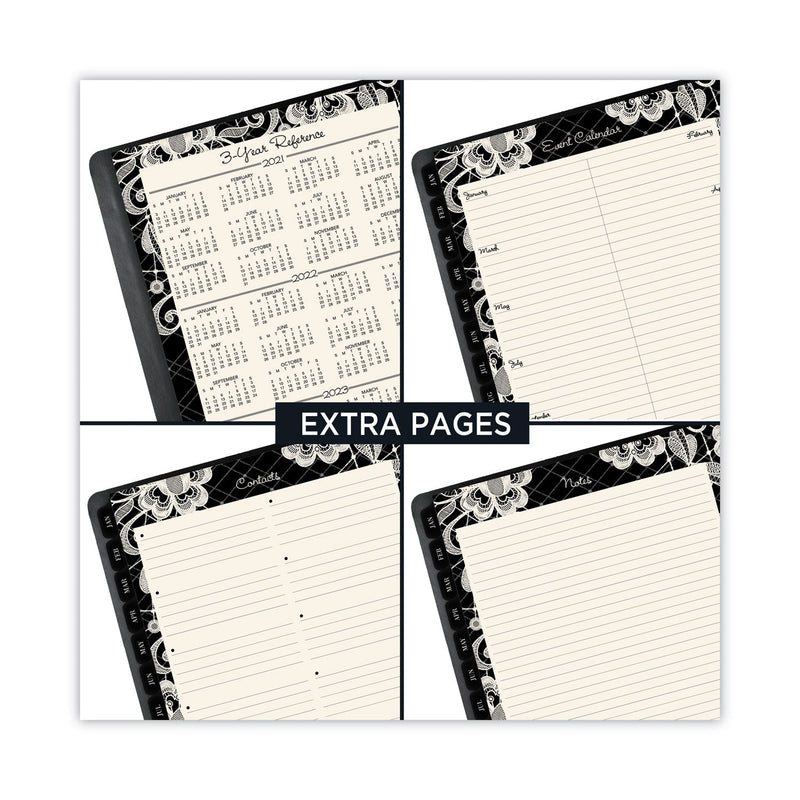 AT-A-GLANCE Lacey Weekly Block Format Professional Appointment Book, Lacey Artwork, 11 x 8.5, Black/White, 13-Month (Jan-Jan): 2023-2024
