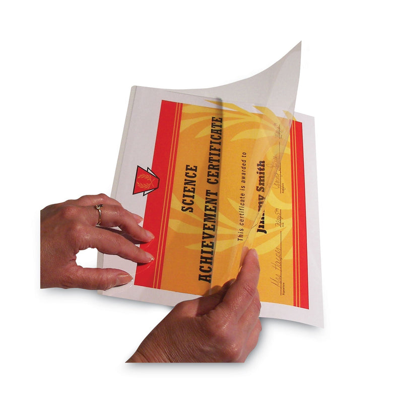 C-Line Quick Cover Laminating Pockets, 12 mil, 9.13" x 11.5", Gloss Clear, 25/Box