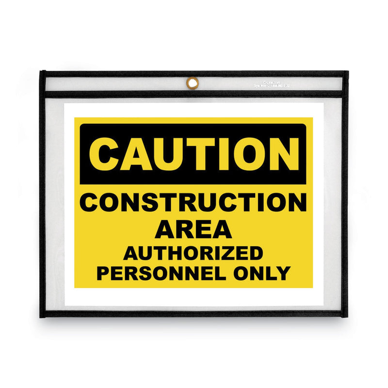 C-Line Shop Ticket Holders, Stitched, Both Sides Clear, 75 Sheets, 12 x 9, 25/Box