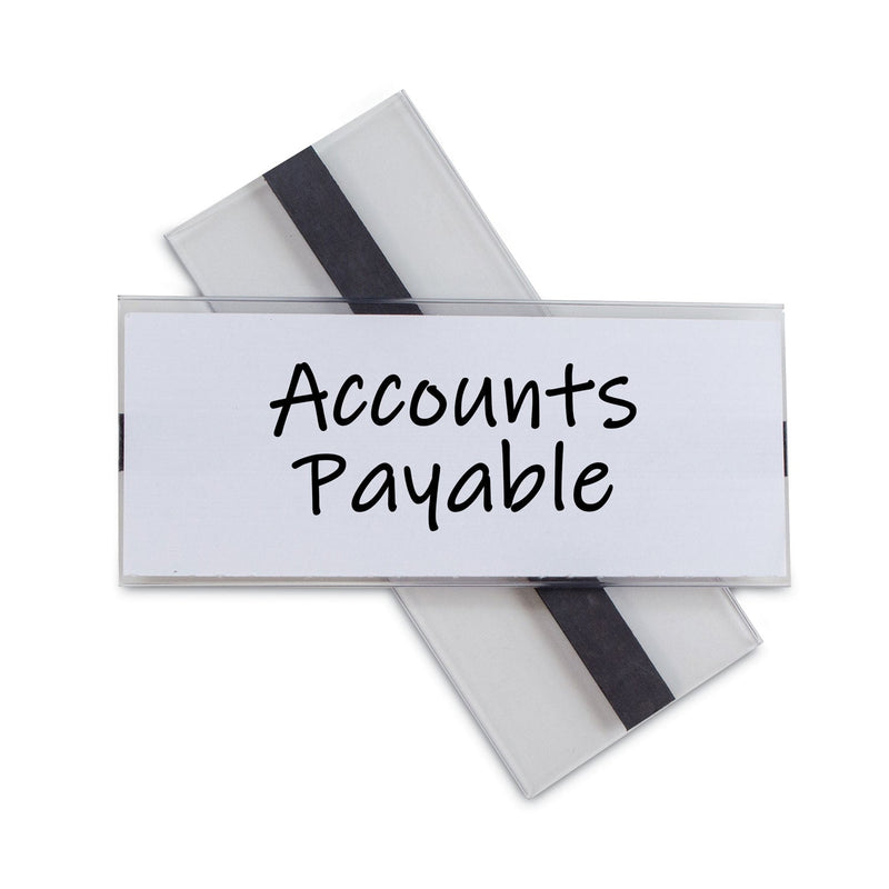 C-Line Clear Magnetic Label Holders, Side Load, 6 x 2.5, 10/Pack