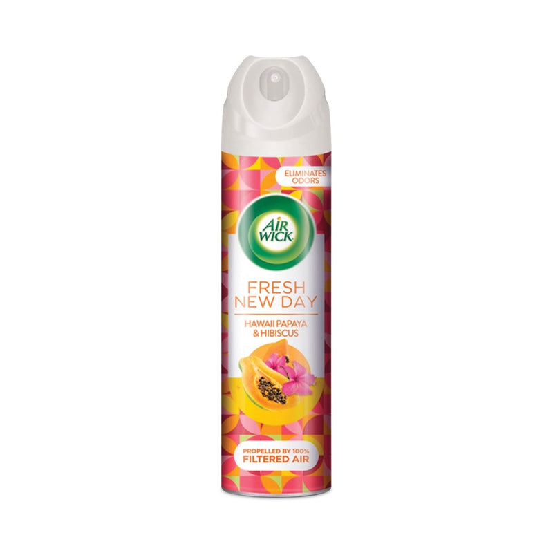 Air Wick Aerosol Air Freshener, Hawaii Exotic Papaya/Hibiscus Flower, 8 oz Aerosol Spray, 12/Carton