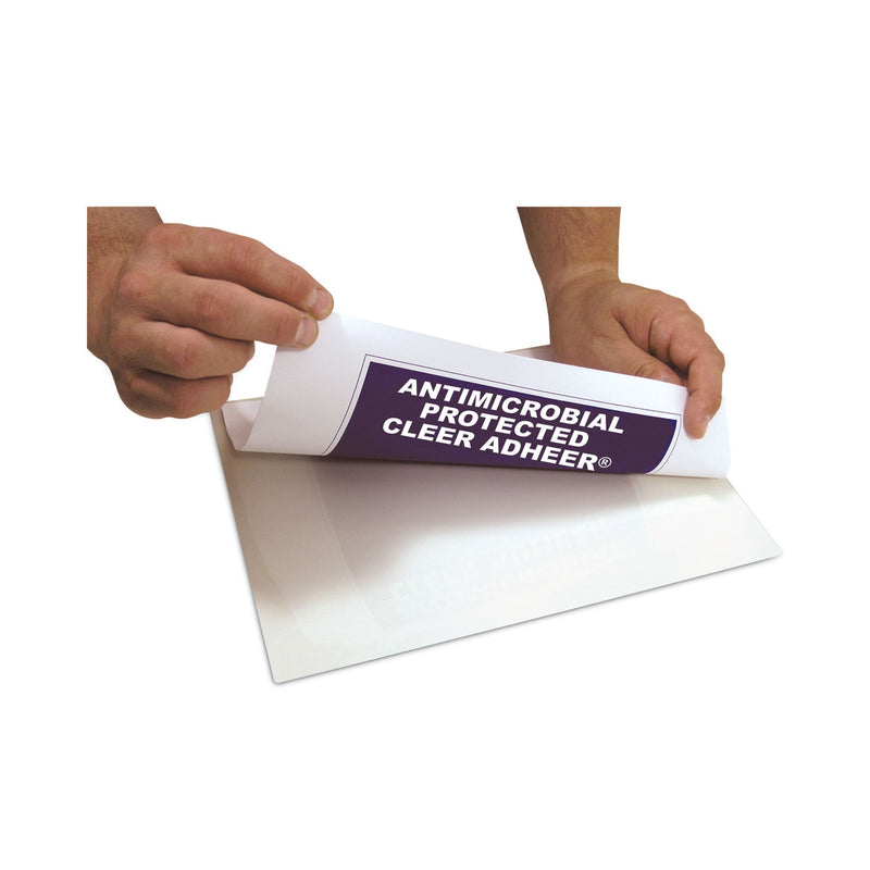 C-Line Cleer Adheer Self-Adhesive Laminating Film, 3 mil, 9" x 12", Gloss Clear, 50/Box