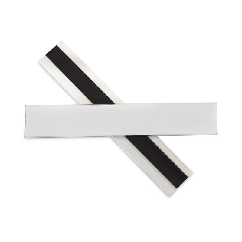 C-Line HOL-DEX Magnetic Shelf/Bin Label Holders, Side Load, 1 x 6, Clear, 10/Box