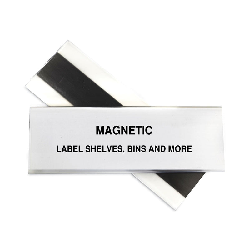 C-Line HOL-DEX Magnetic Shelf/Bin Label Holders, Side Load, 2 x 6, Clear, 10/Box