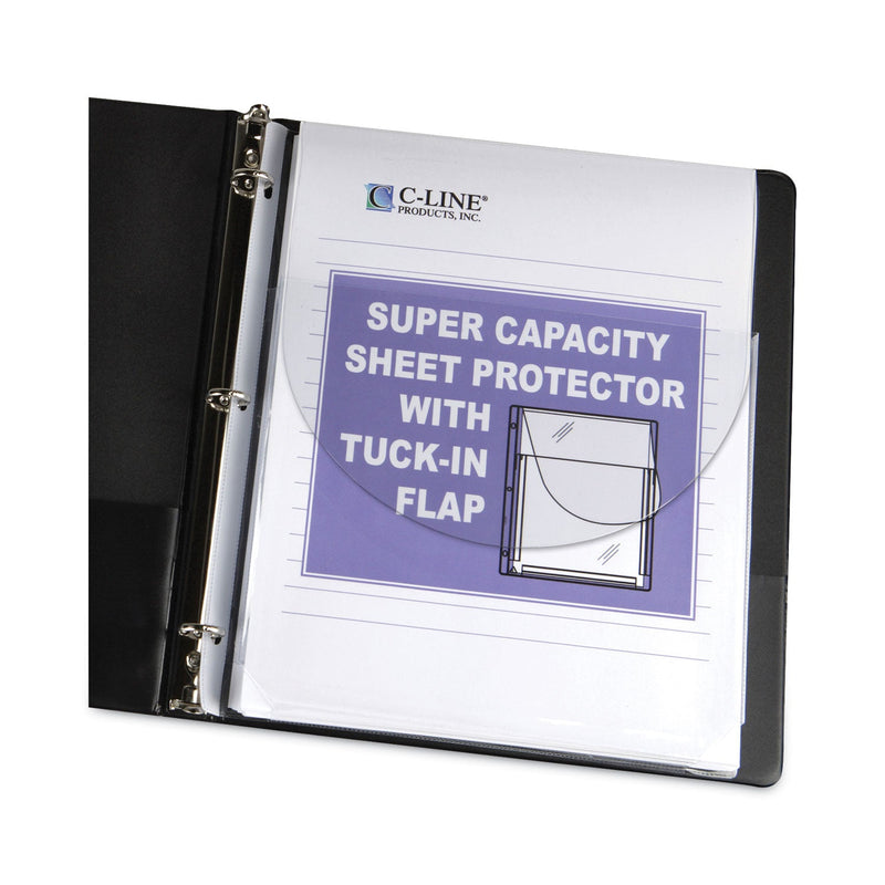 C-Line Super Capacity Sheet Protectors with Tuck-In Flap, 200", Letter Size, 10/Pack