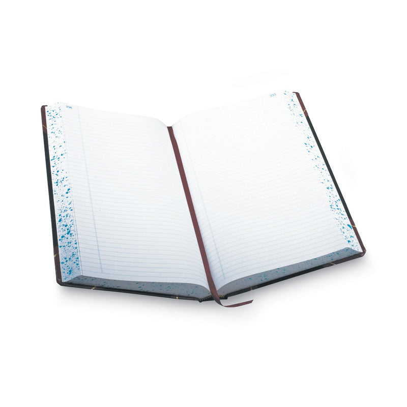 Boorum & Pease Account Record Book, Record-Style Rule, Black/Red/Gold Cover, 13.75 x 8.38 Sheets, 500 Sheets/Book