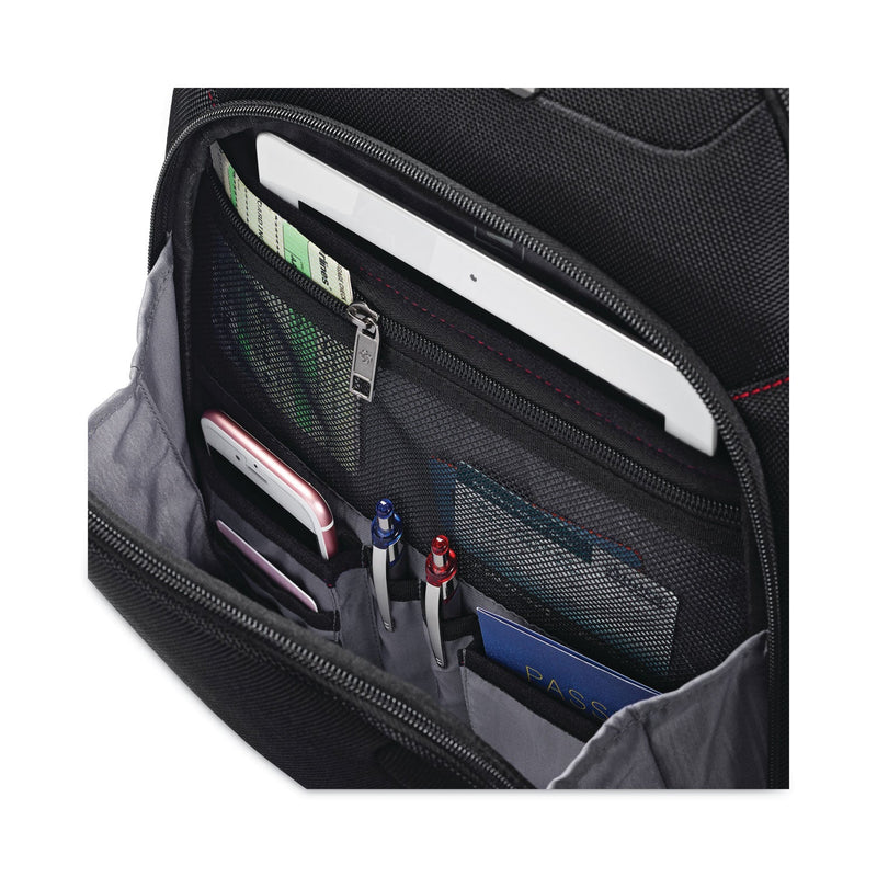 Samsonite Xenon 3 Laptop Backpack, Fits Devices Up to 15.6", Ballistic Polyester, 12 x 8 x 17.5, Black