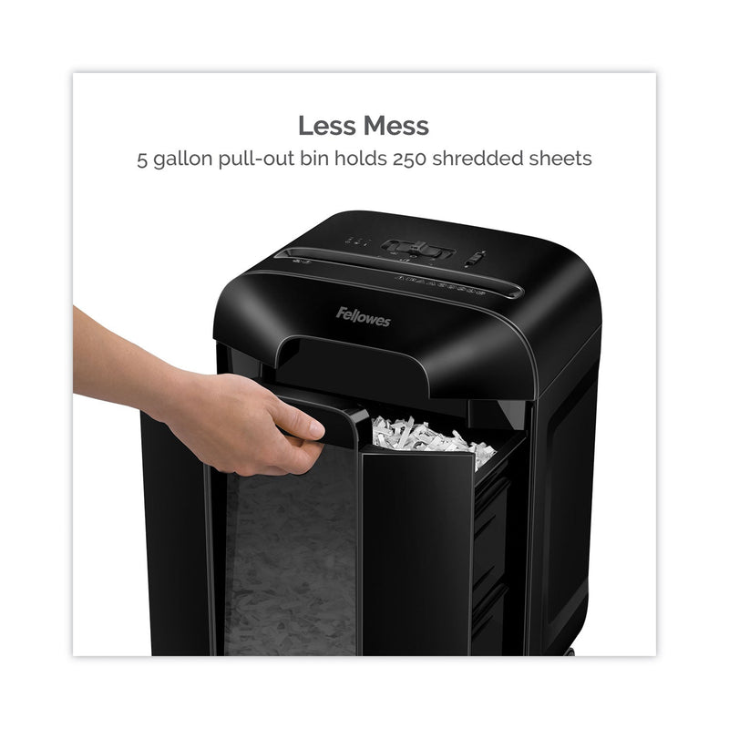 Fellowes Powershred LX85 Cross-Cut Shredder, 12 Manual Sheet Capacity
