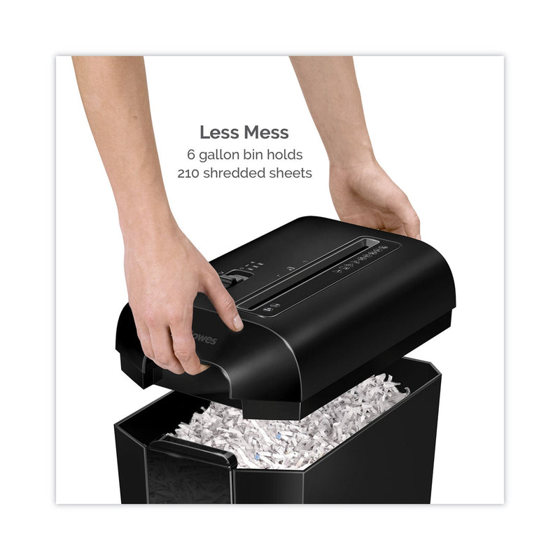 Fellowes Powershred LX65 Cross-Cut Shredder, 10 Manual Sheet Capacity