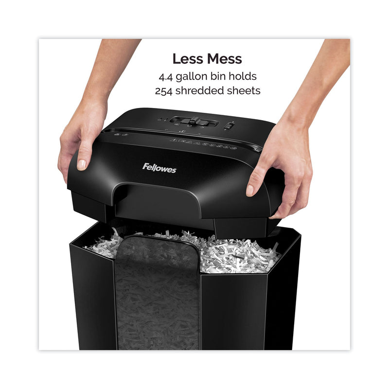 Fellowes Powershred LX45 Cross-Cut Shredder, 8 Manual Sheet Capacity