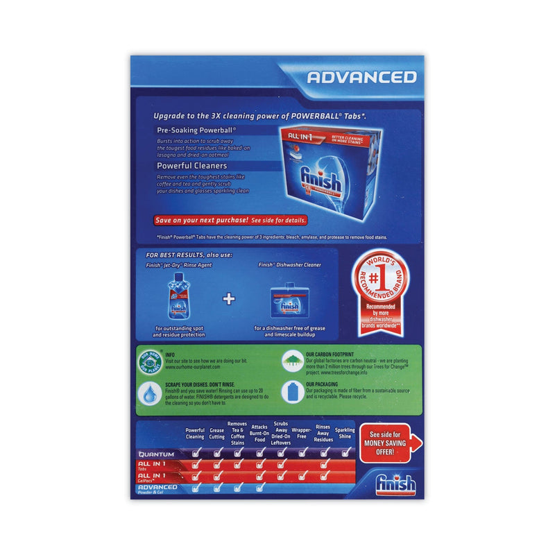 FINISH Automatic Dishwasher Detergent, Lemon Scent, Powder, 2.3 qt. Box, 6 Boxes/Ct