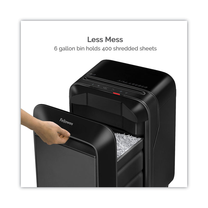 Fellowes Powershred LX180 Cross-Cut Shredder, 16 Manual Sheet Capacity
