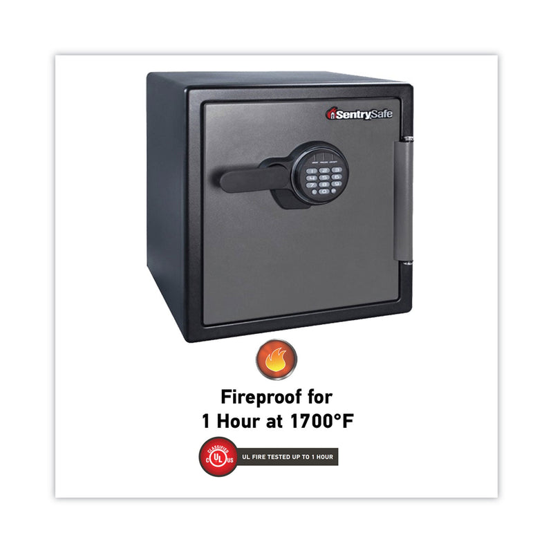 Sentry Fire-Safe with Digital Keypad Access, 1.23 cu ft, 16.38w x 19.38d x 17.88h, Gunmetal
