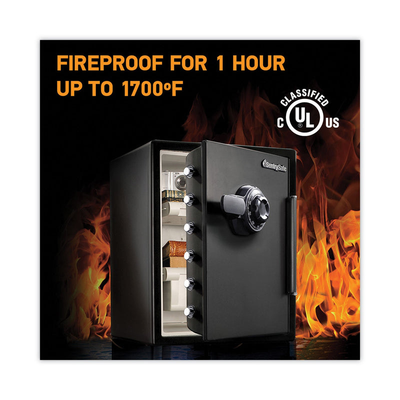 Sentry Fire-Safe with Combination Access, 2 cu ft, 18.6w x 19.3d x 23.8h, Black