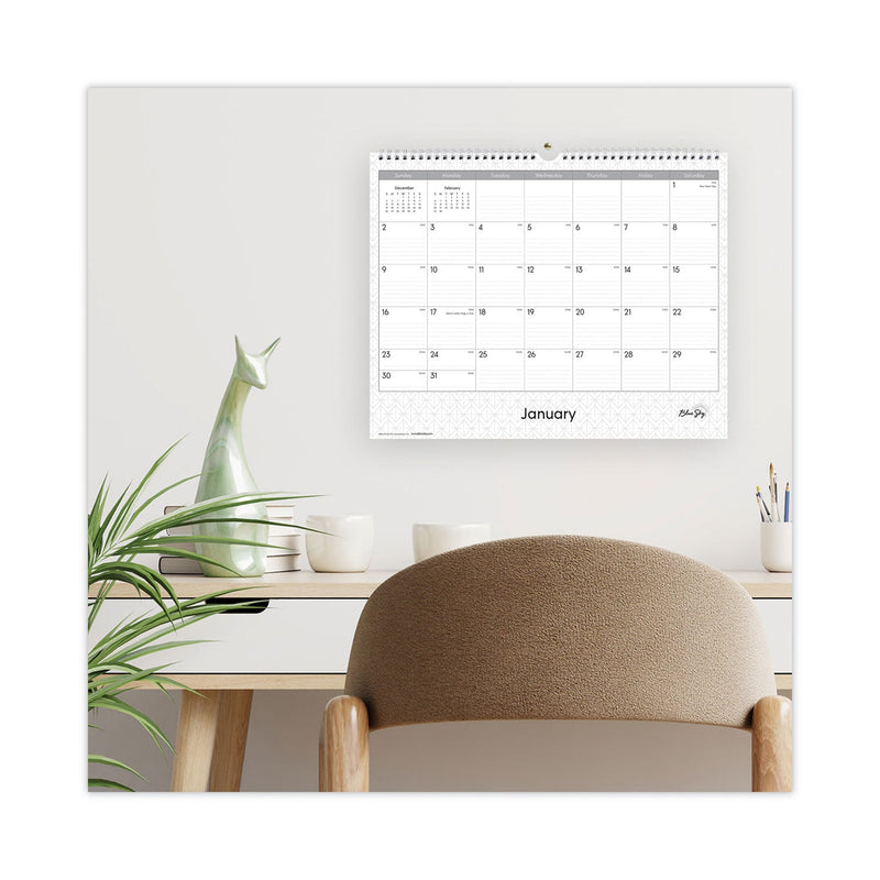 Blue Sky Enterprise Wall Calendar, Enterprise Geometric Artwork, 15 x 12, White/Gray Sheets, 12-Month (Jan to Dec): 2023