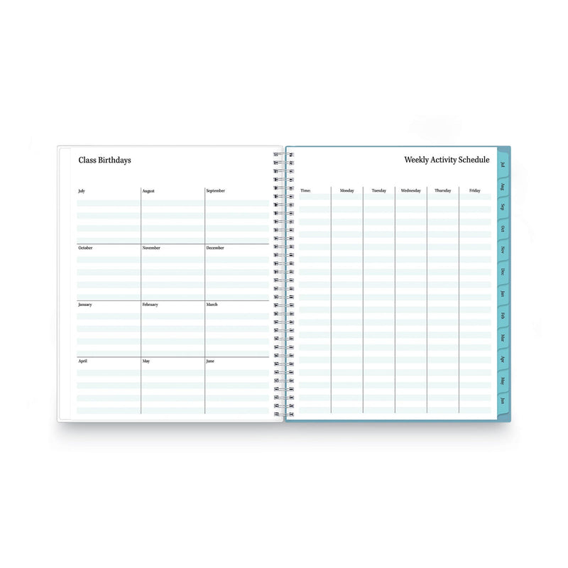 Blue Sky Teacher Dots Academic Year Create-Your-Own Cover Weekly/Monthly Planner, 11 x 8.5, 12-Month (July to June): 2022 to 2023
