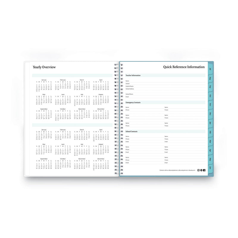 Blue Sky Teacher Dots Academic Year Create-Your-Own Cover Weekly/Monthly Planner, 11 x 8.5, 12-Month (July to June): 2022 to 2023
