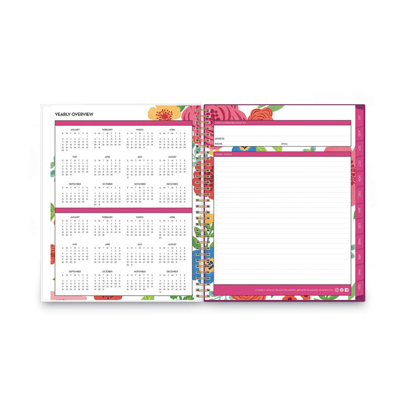 Blue Sky Mahalo Academic Year Create-Your-Own Cover Weekly/Monthly Planner, Floral Artwork, 11 x 8.5, 12-Month (July-June): 2022-2023