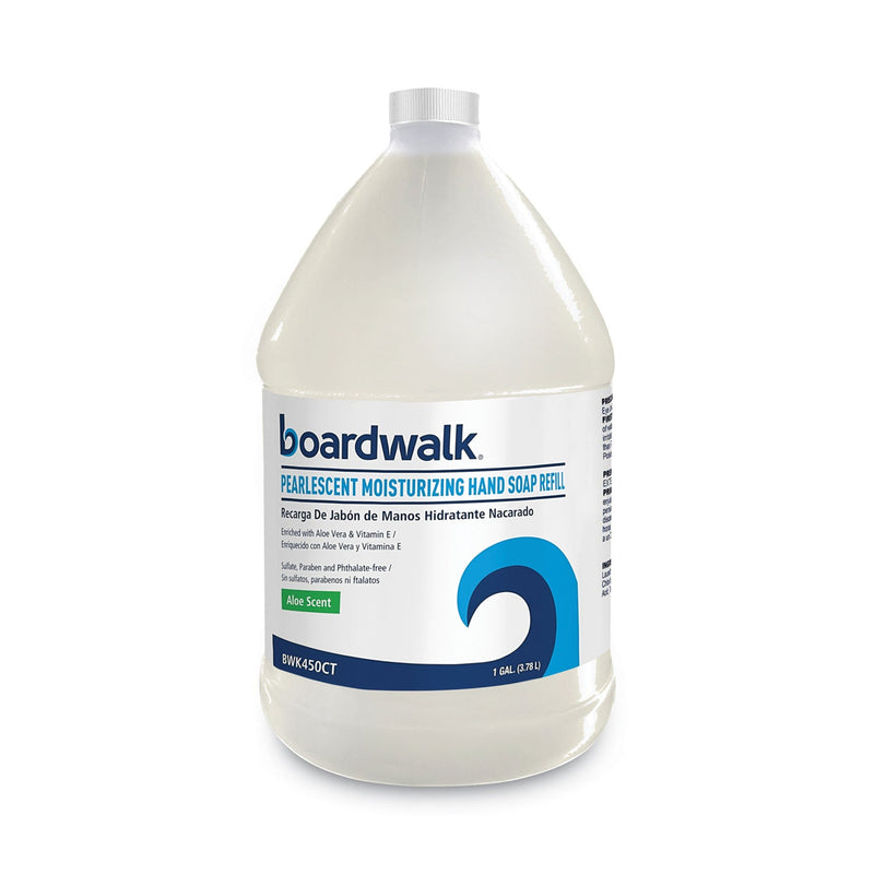 Boardwalk Pearlescent Moisturizing Liquid Hand Soap Refill, Aloe Scent, 1 gal Bottle,