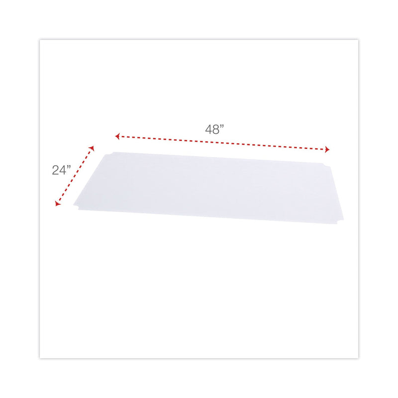 Alera Shelf Liners For Wire Shelving, Clear Plastic, 48w x 24d, 4/Pack