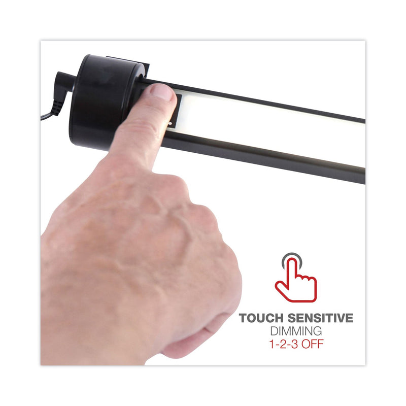 Alera Under Cabinet LED Strip Lamp, 24"w x 2"d x 2.88"h, Black