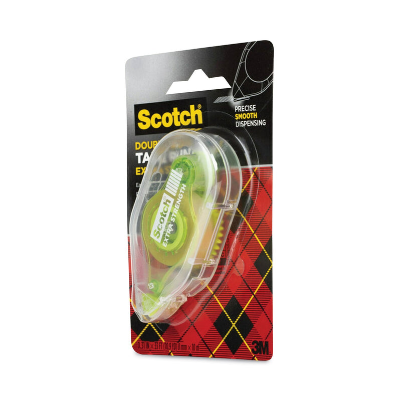 Scotch Extra-Strength Tape Runner, 0.31" x 33 ft, Dries Clear