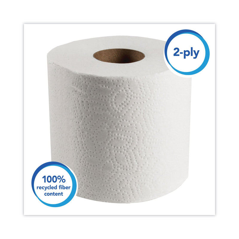 Scott Essential 100% Recycled Fiber SRB Bathroom Tissue, Septic Safe, 2-Ply, White, 506 Sheets/Roll, 80 Rolls/Carton