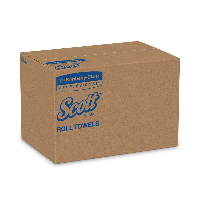 Scott Essential Hard Roll Towels for Business, 1.5" Core, 8 x 800 ft, Natural, 12 Rolls/Carton