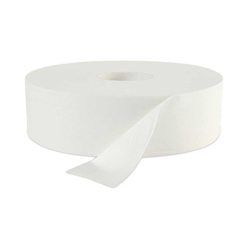 Boardwalk JRT Bath Tissue, Jumbo, Septic Safe, 2-Ply, White, 3.5" x 2,000 ft, 6 Rolls/Carton