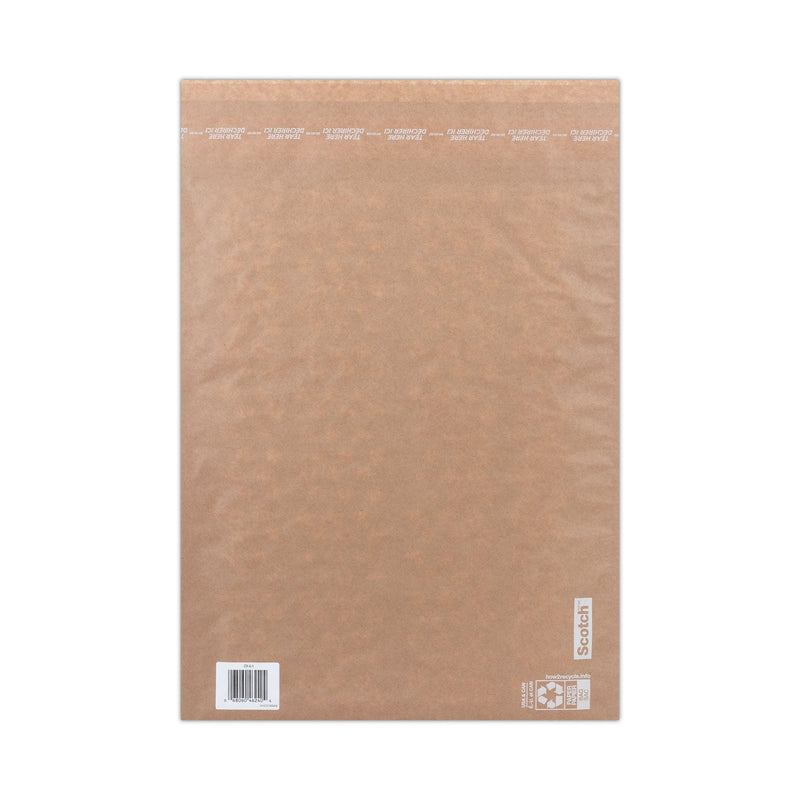 Scotch Curbside Recyclable Padded Mailer, #6, Bubble Cushion, Self-Adhesive Closure, 13.75 x 20, Natural Kraft, 50/Carton