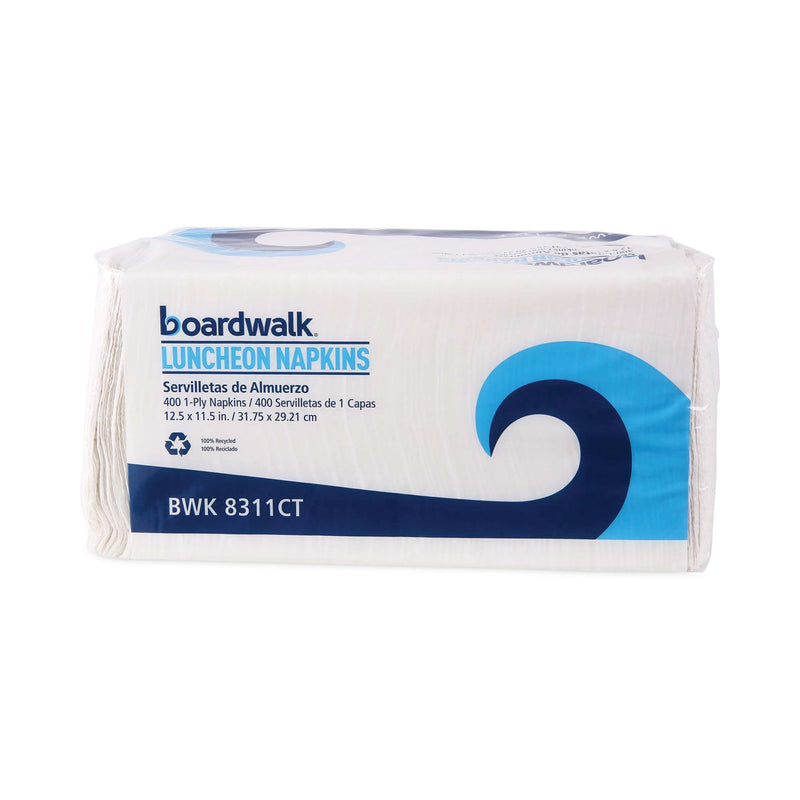 Boardwalk Office Packs Lunch Napkins, 1-Ply, 12 x 12, White, 2,400/Carton