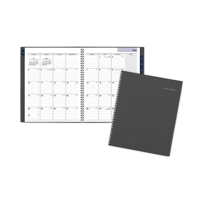 AT-A-GLANCE DayMinder Academic Monthly Desktop Planner, Twin-Wire Binding, 11 x 8.5, Charcoal Cover, 12-Month (July to June): 2022-2023